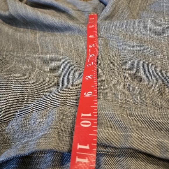 Worthington Petite Modern Fit Gray White Pinstripe Wide-Leg Trousers Women's 14P - Picture 13 of 15